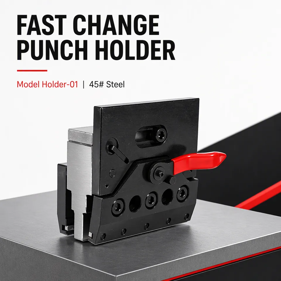 Punch holder machined from 45 steel