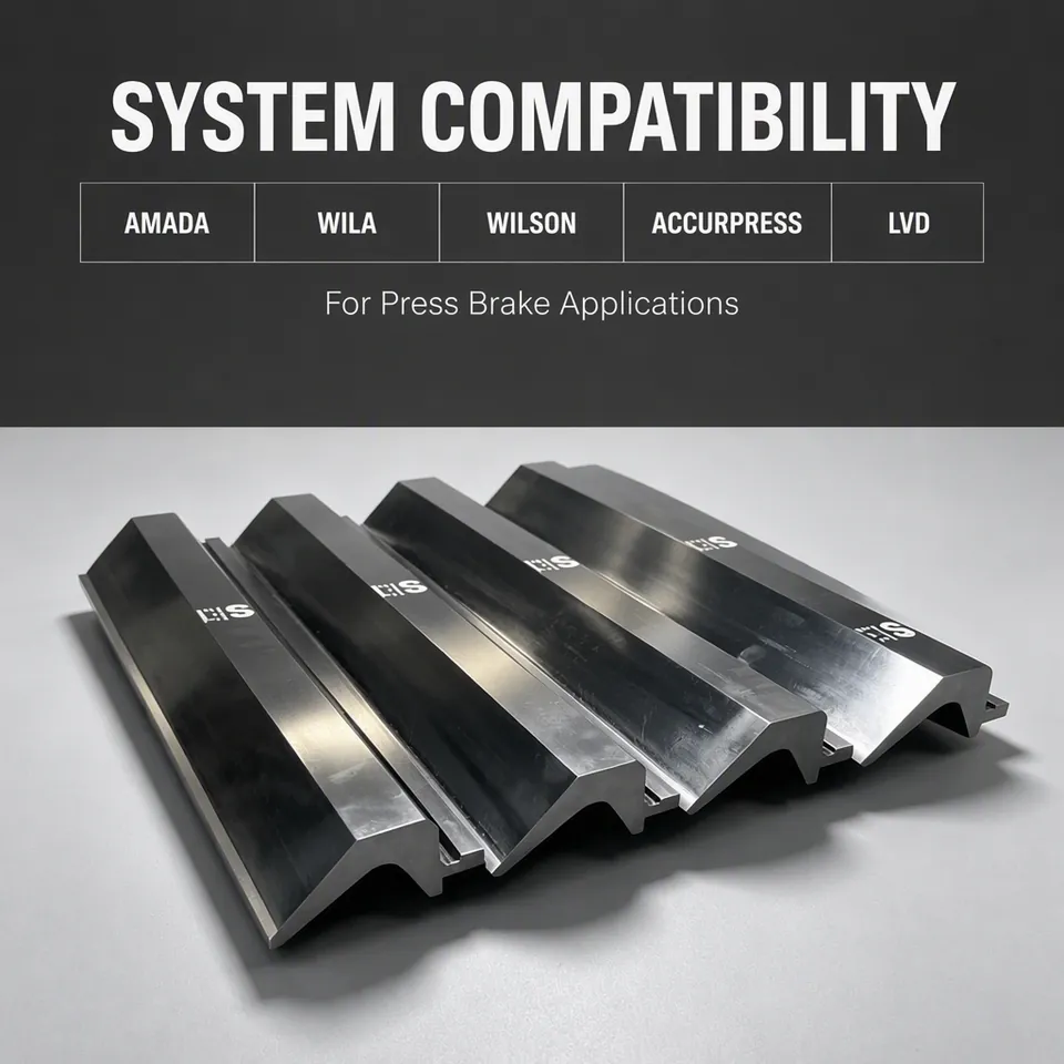 Tooling compatible with five press brake brands